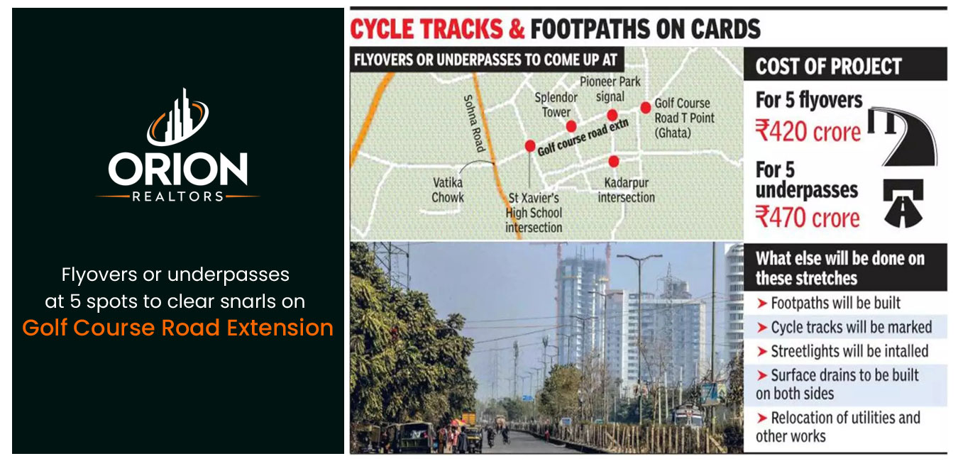 Flyovers or underpasses at 5 spots to clear snarls on Golf Course Road